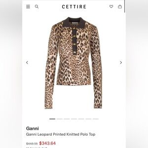 Ganni Animal Print Knit Sweater